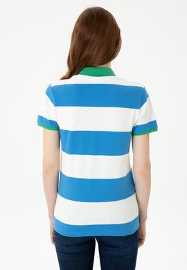 Kadın Saks Polo Yaka Tişört - 50262960043