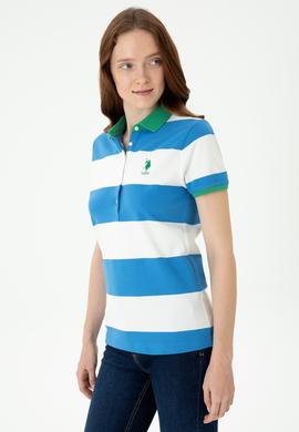 Kadın Saks Polo Yaka Tişört - 50262960043