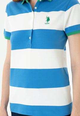 Kadın Saks Polo Yaka Tişört - 50262960043