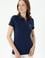 Kadın Lacivert Basic Polo Yaka Tişört
