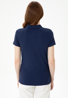 Kadın Lacivert Basic Polo Yaka Tişört - 50262694009