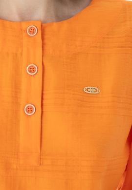 Kadın Turuncu Kısa Kollu Gömlek - 50264176010