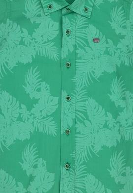 Erkek Çocuk Yeşil Kısa Kollu Gömlek - 50263771013