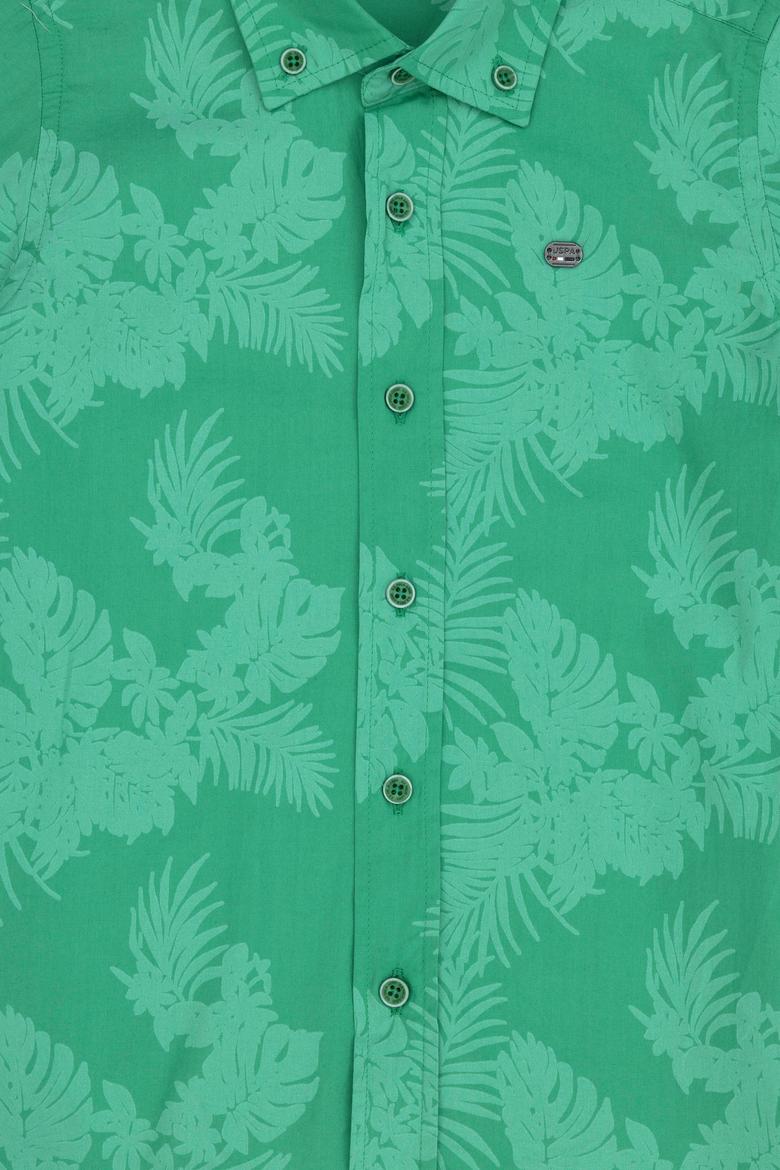 Erkek Çocuk Yeşil Kısa Kollu Gömlek - 50263771013