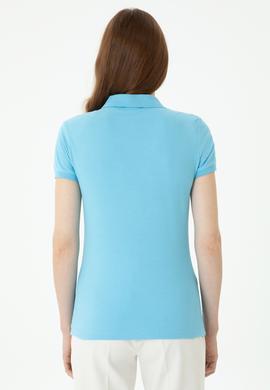 Kadın Turkuaz Polo Yaka Tişört - 50262716156