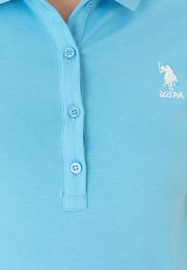 Kadın Turkuaz Polo Yaka Tişört - 50262716156