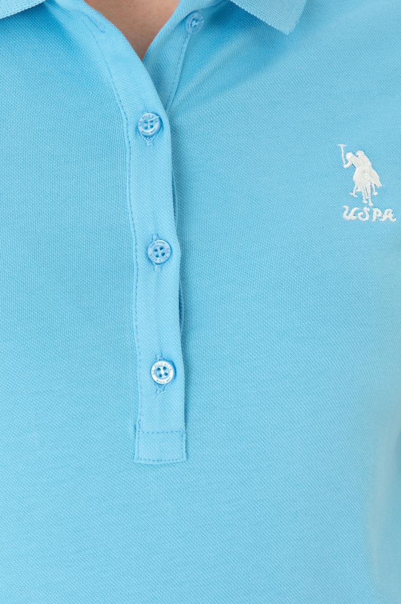 Kadın Turkuaz Polo Yaka Tişört