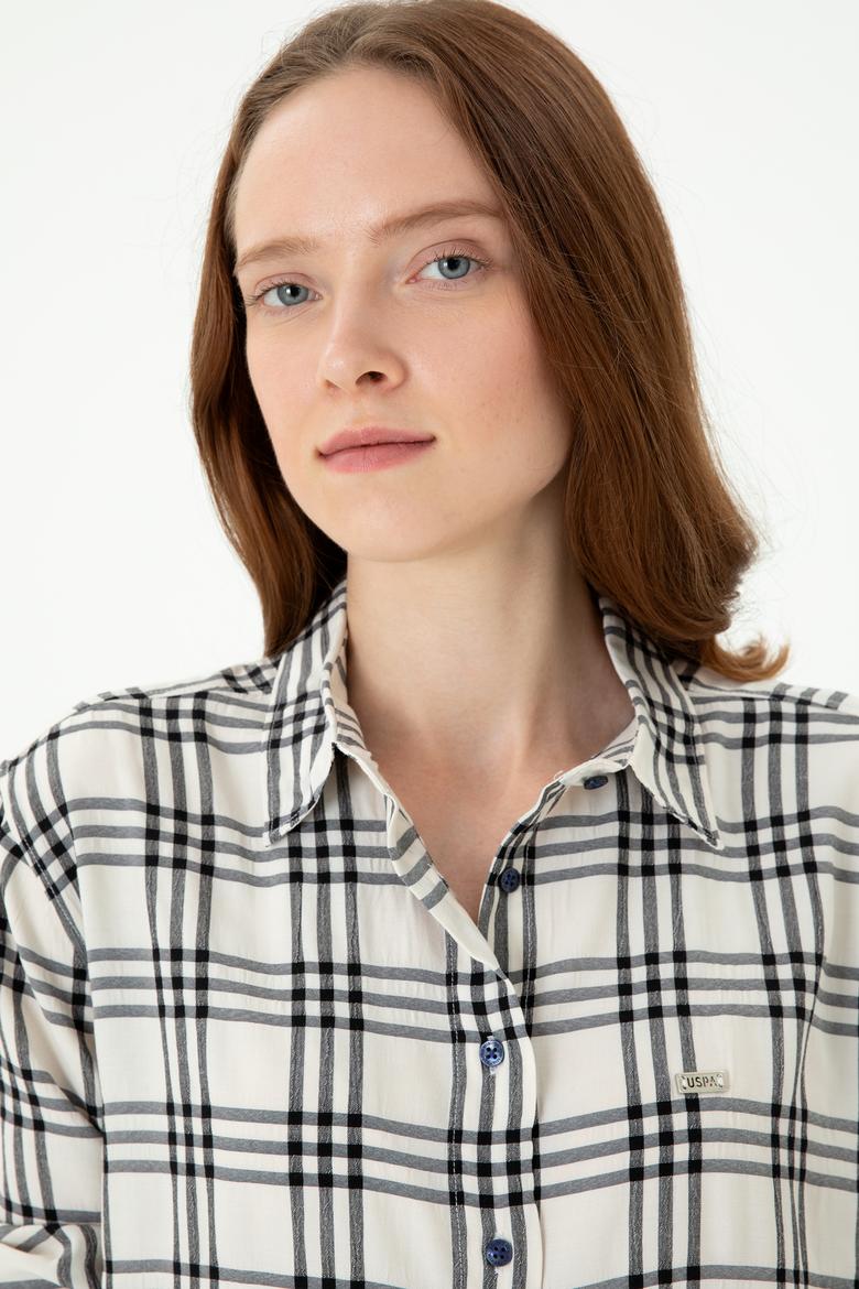 Kadın Lacivert Uzun Kollu Gömlek - 50264951018