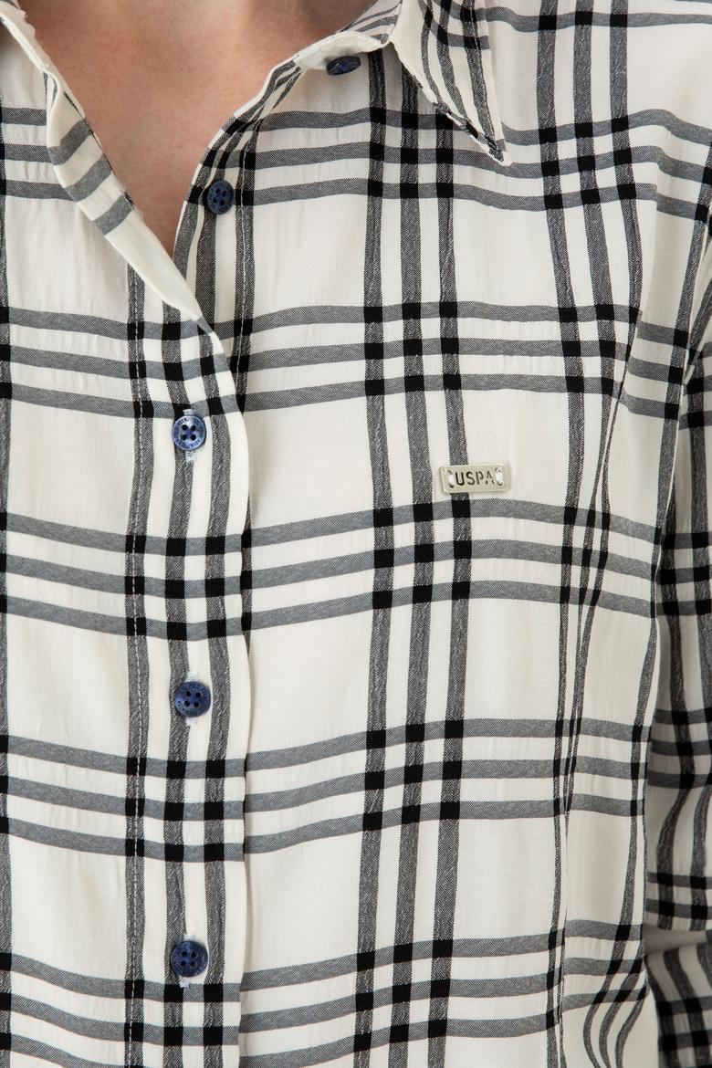 Kadın Lacivert Uzun Kollu Gömlek - 50264951018