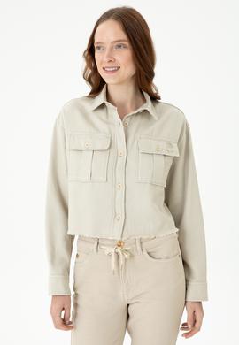 Kadın Taş Uzun Kollu Gömlek - 50271427007