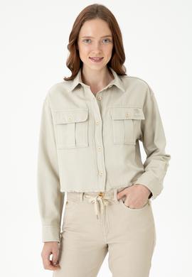 Kadın Taş Uzun Kollu Gömlek - 50271427007