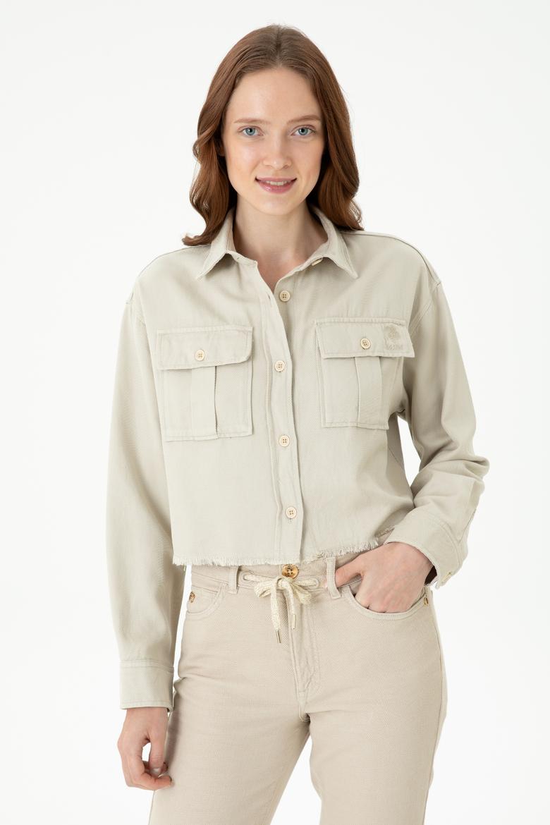 Kadın Taş Uzun Kollu Gömlek