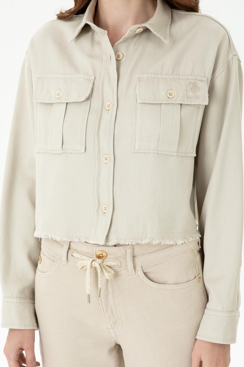 Kadın Taş Uzun Kollu Gömlek - 50271427007