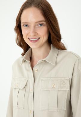 Kadın Taş Uzun Kollu Gömlek - 50271427007