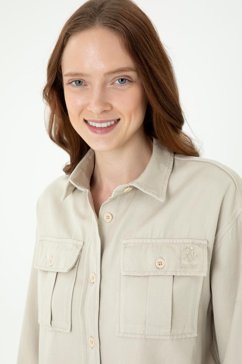 Kadın Taş Uzun Kollu Gömlek