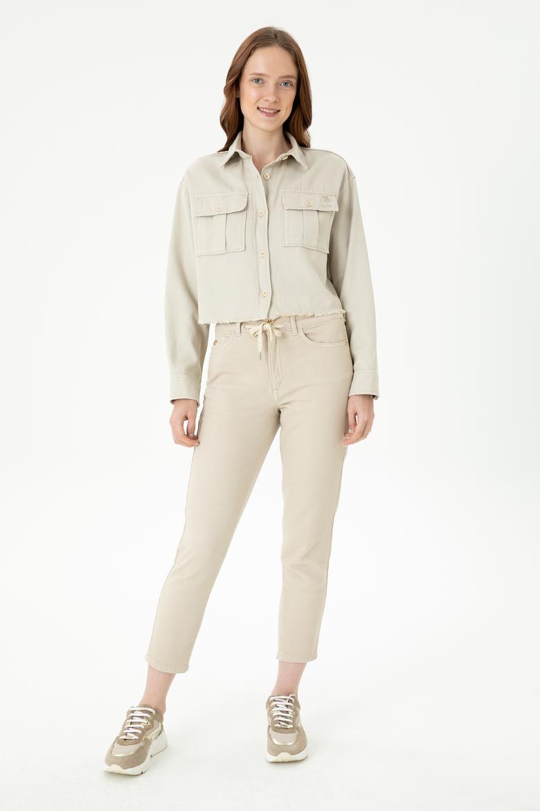 Kadın Taş Uzun Kollu Gömlek - 50271427007