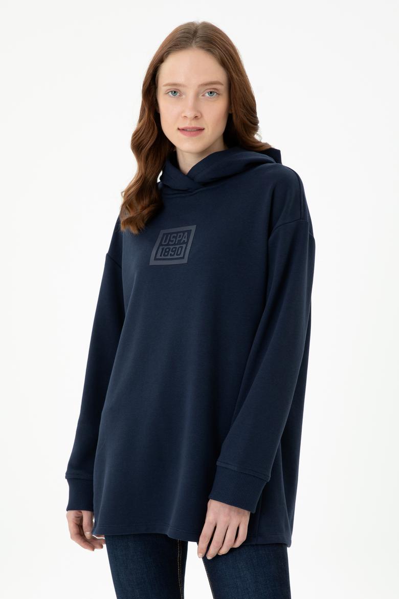 Kadın Lacivert Kapüşonlu Sweatshirt - 50271642028