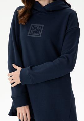 Kadın Lacivert Kapüşonlu Sweatshirt - 50271642028