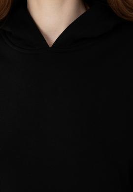 Kadın Siyah Kapüşonlu Sweatshirt - 50271652036