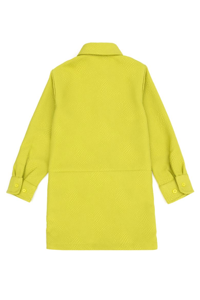 Kız Çocuk Fıstık Yeşili Dokuma Elbise - 50272711025