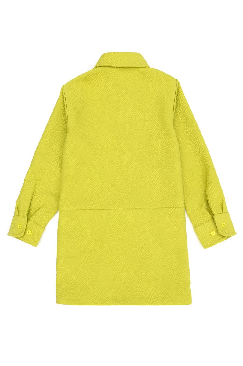 Kız Çocuk Fıstık Yeşili Dokuma Elbise