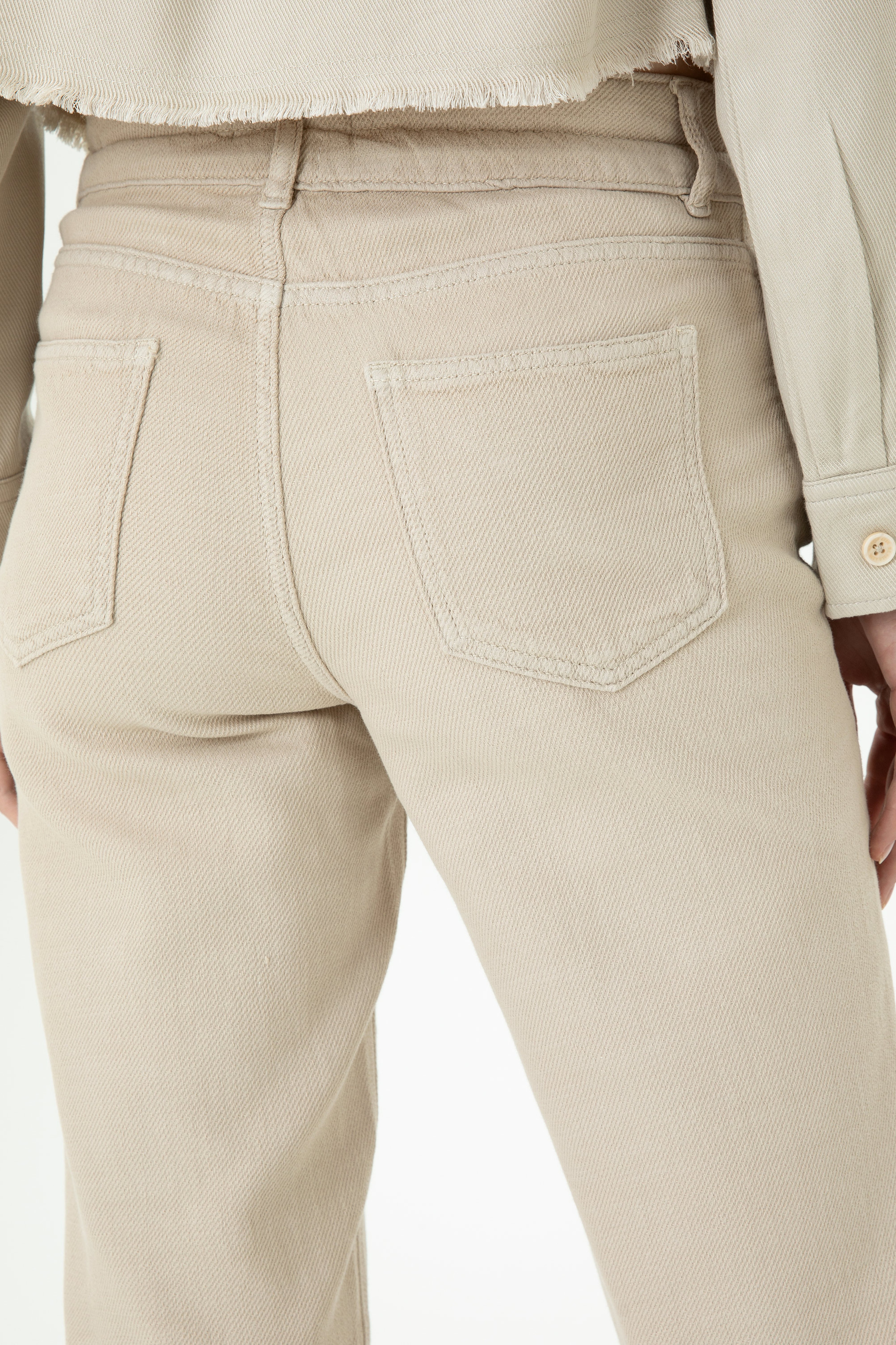 Kadın Bej Jean Pantolon - Image 7
