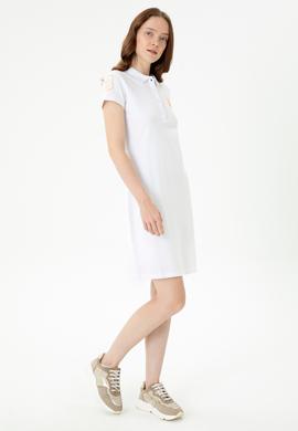 Kadın Beyaz Örme Elbise - 50262697004