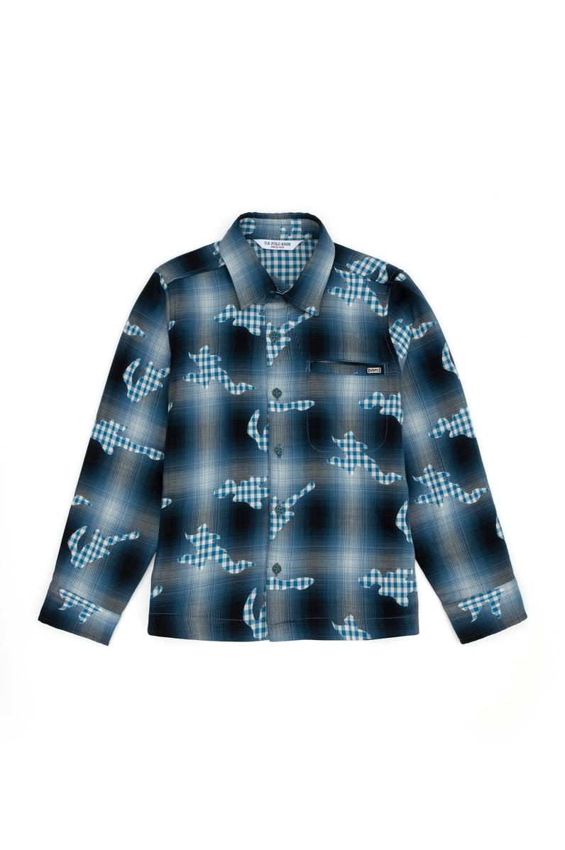 Erkek Çocuk Petrol Uzun Kollu Gömlek