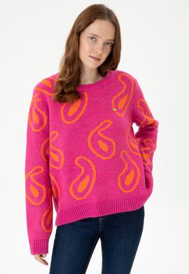 Kadın Bisiklet Yaka Menekşe Kazak - 50270424001