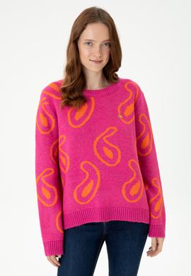 Kadın Bisiklet Yaka Menekşe Kazak - 50270424001