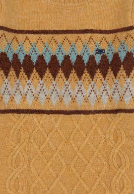 Erkek Çocuk Kum Melanj Bisiklet Yaka Triko Kazak - 50271363008