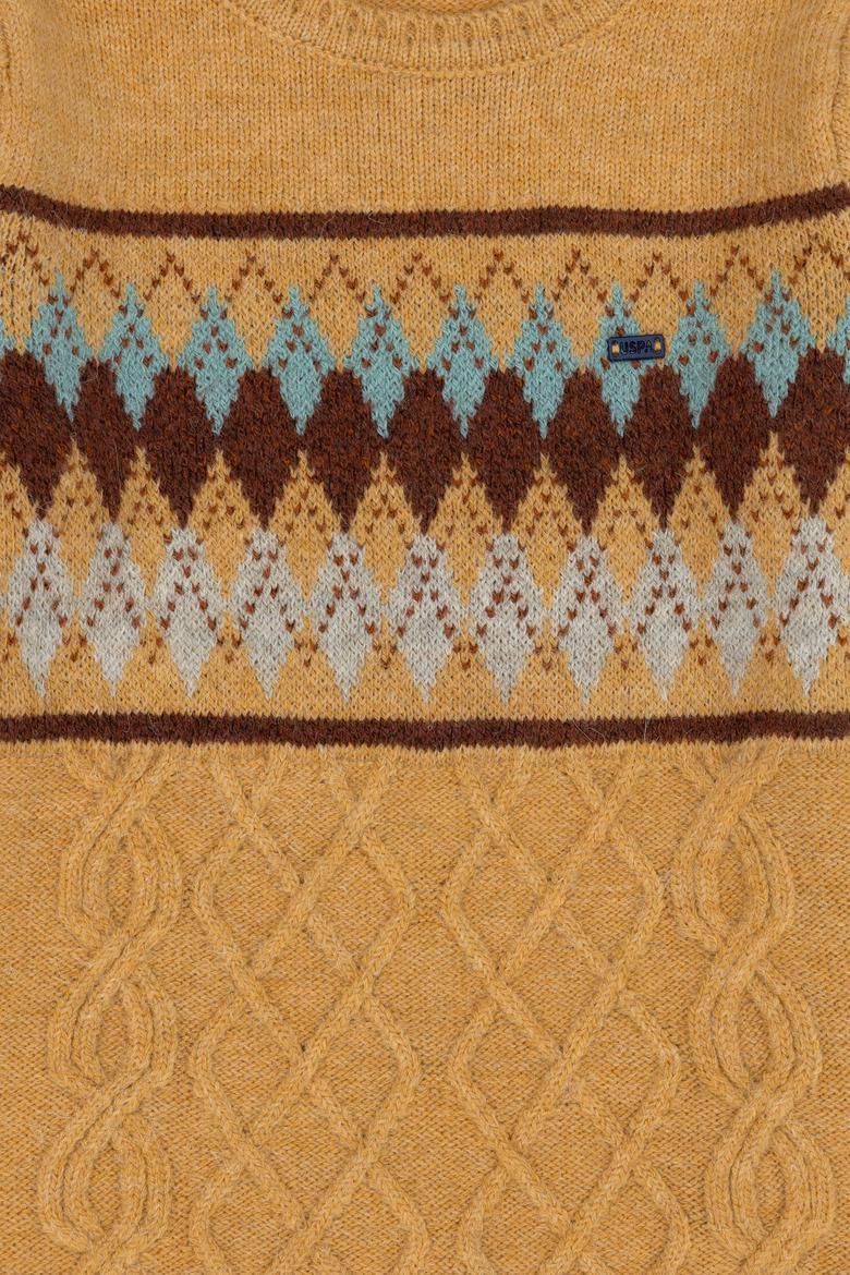 Erkek Çocuk Kum Melanj Bisiklet Yaka Triko Kazak - 50271363008