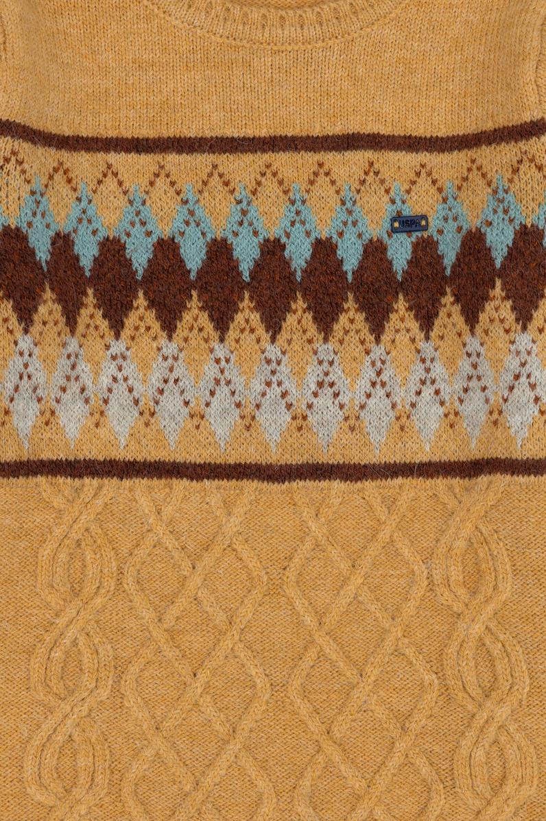 Erkek Çocuk Kum Melanj Bisiklet Yaka Triko Kazak