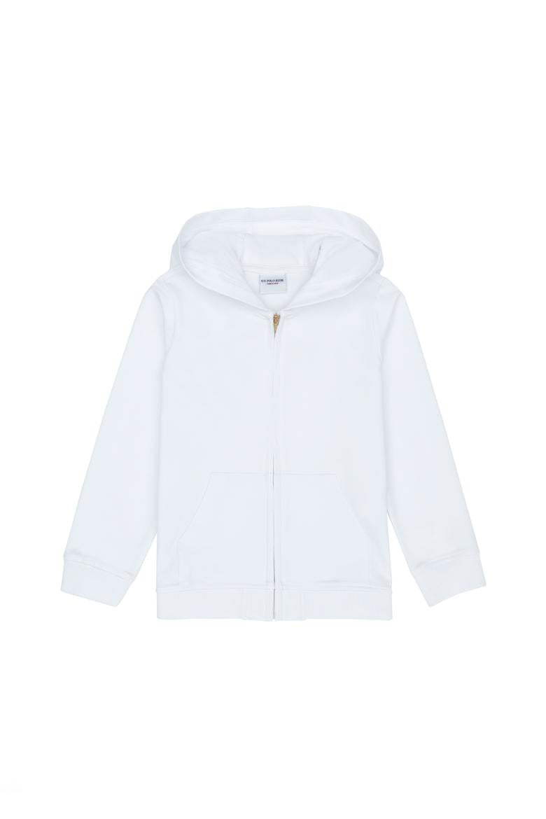 Kız Çocuk Beyaz Kapüşonlu Sweatshirt - 50276926006