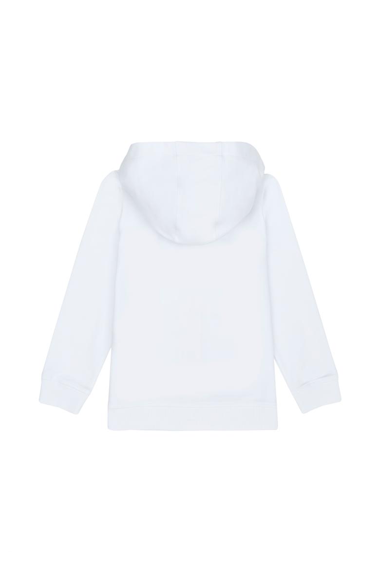 Kız Çocuk Beyaz Kapüşonlu Sweatshirt - 50276926006