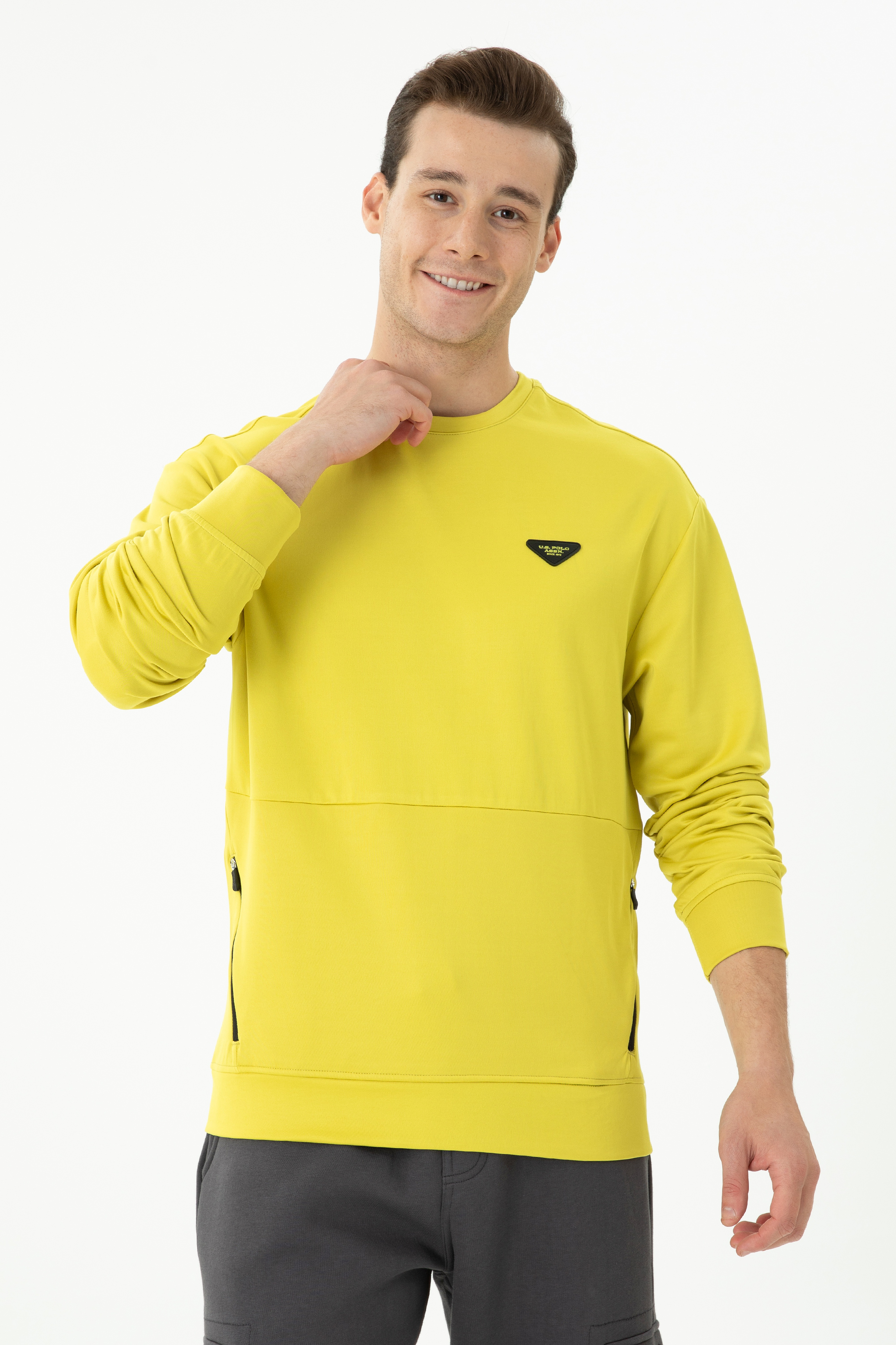 Erkek Fıstık Yeşili Sweatshirt - Image 3