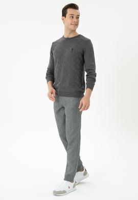 Erkek Gri Kanvas Pantolon - 50277301065