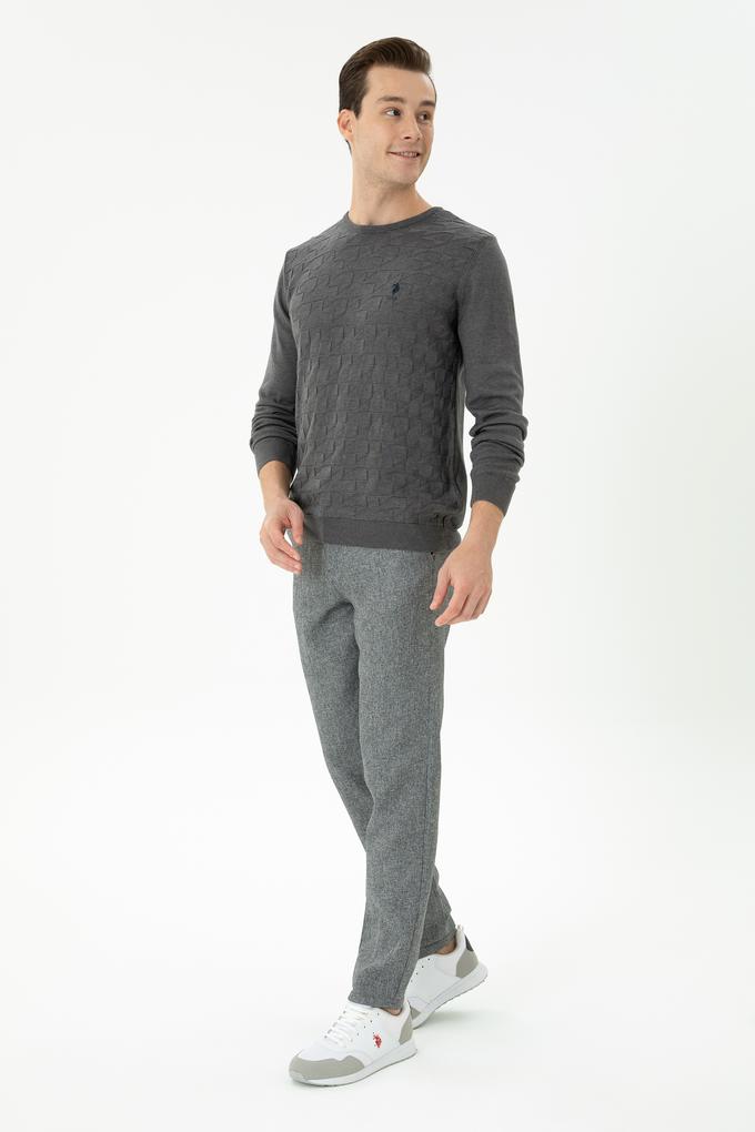 Erkek Gri Kanvas Pantolon