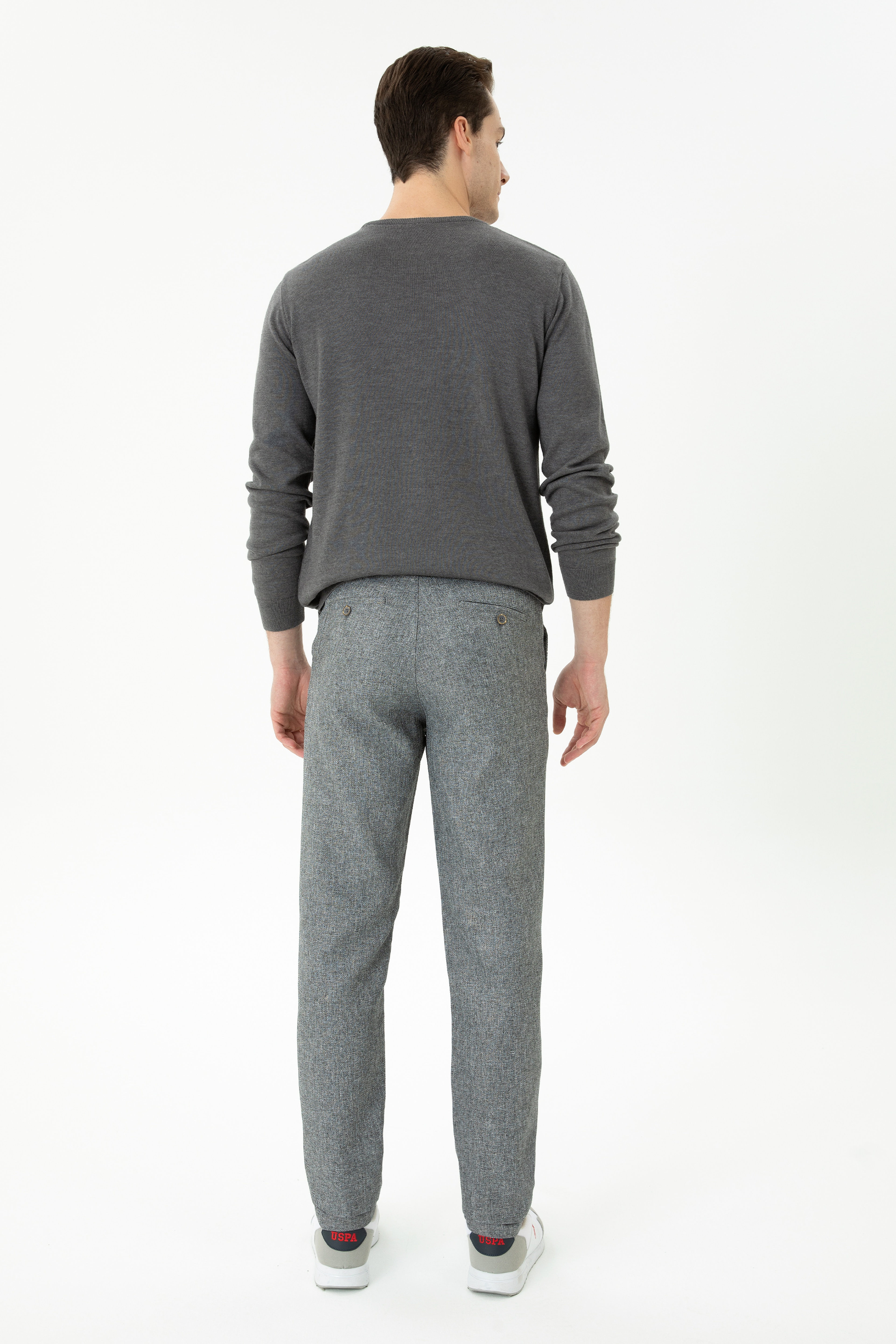 Erkek Carrot Fit Gri Kanvas Pantolon - Image 4
