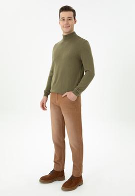 Erkek Haki Melanj Basic Kazak - 50269007154