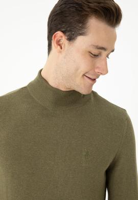 Erkek Haki Melanj Basic Kazak - 50269007154