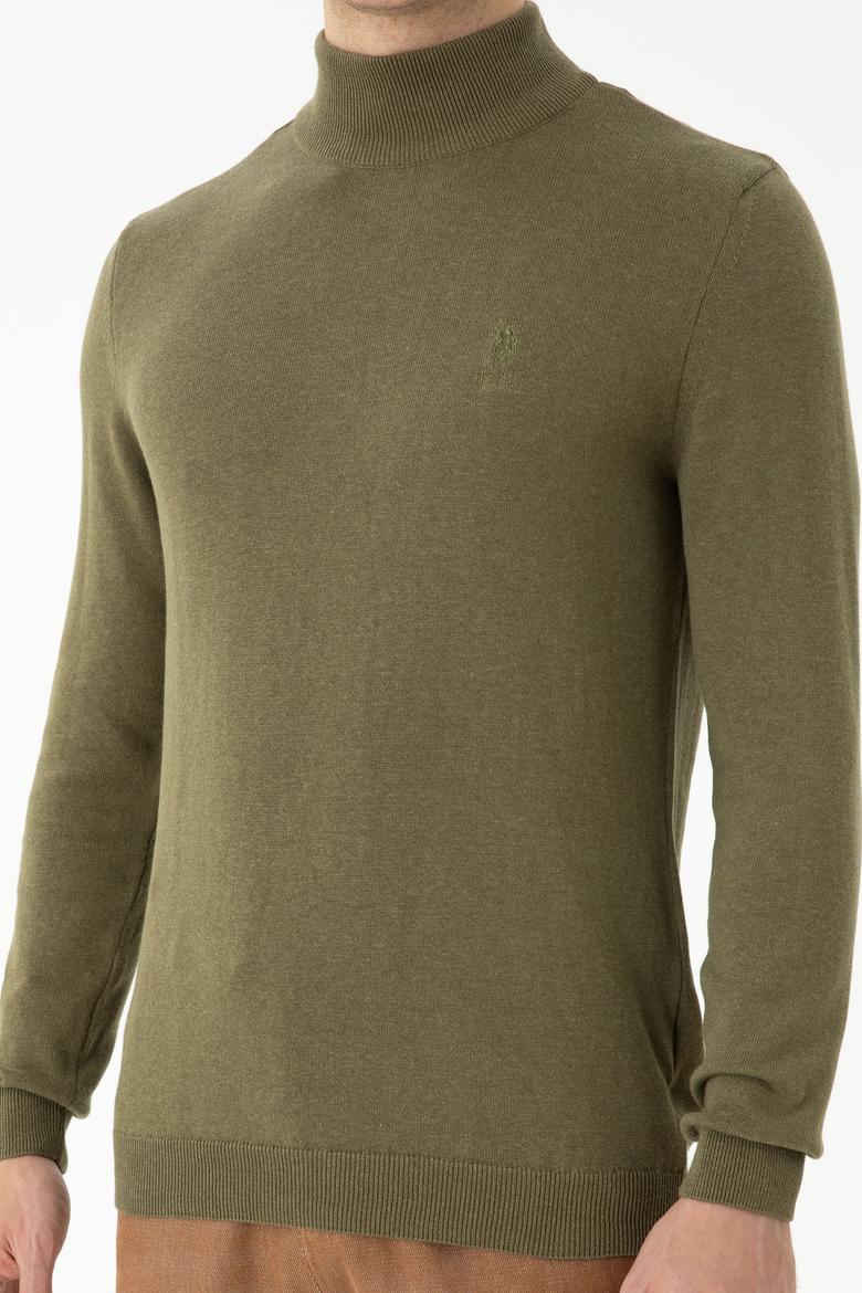 Erkek Haki Melanj Basic Kazak - 50269007154