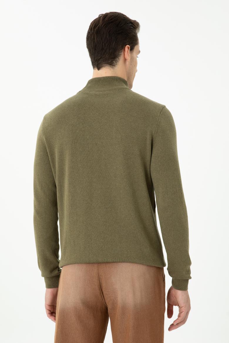 Erkek Haki Melanj Basic Kazak - 50269007154