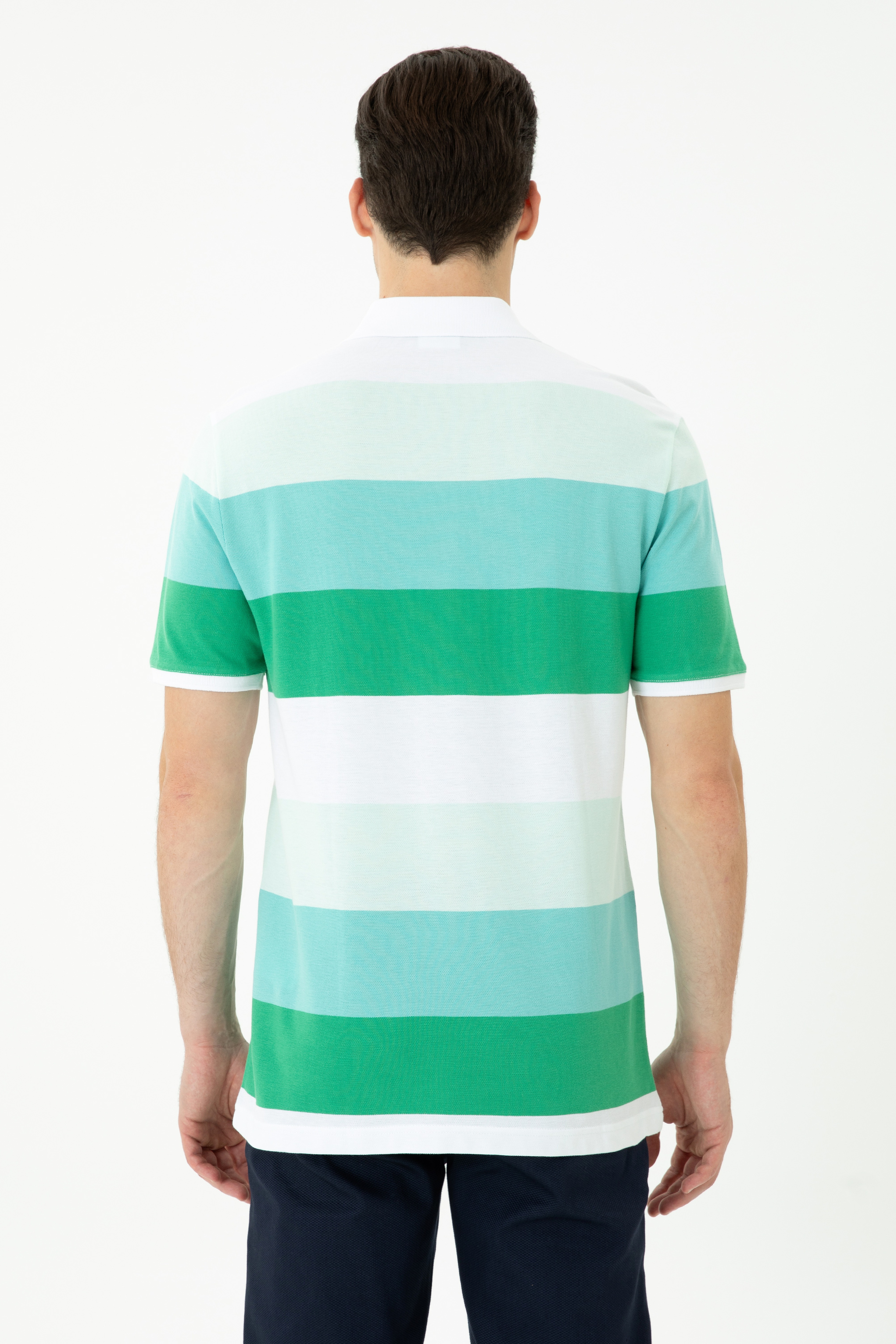 Erkek Yeşil Polo Yaka Tişört - Image 5