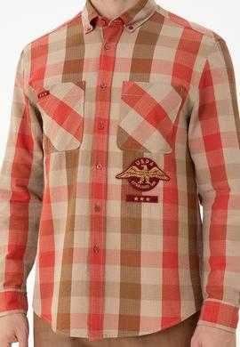 Erkek Kiremit Uzun Kollu Gömlek - 50272872014