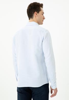 Erkek Açık Mavi Uzun Kollu Gömlek - 50263524004