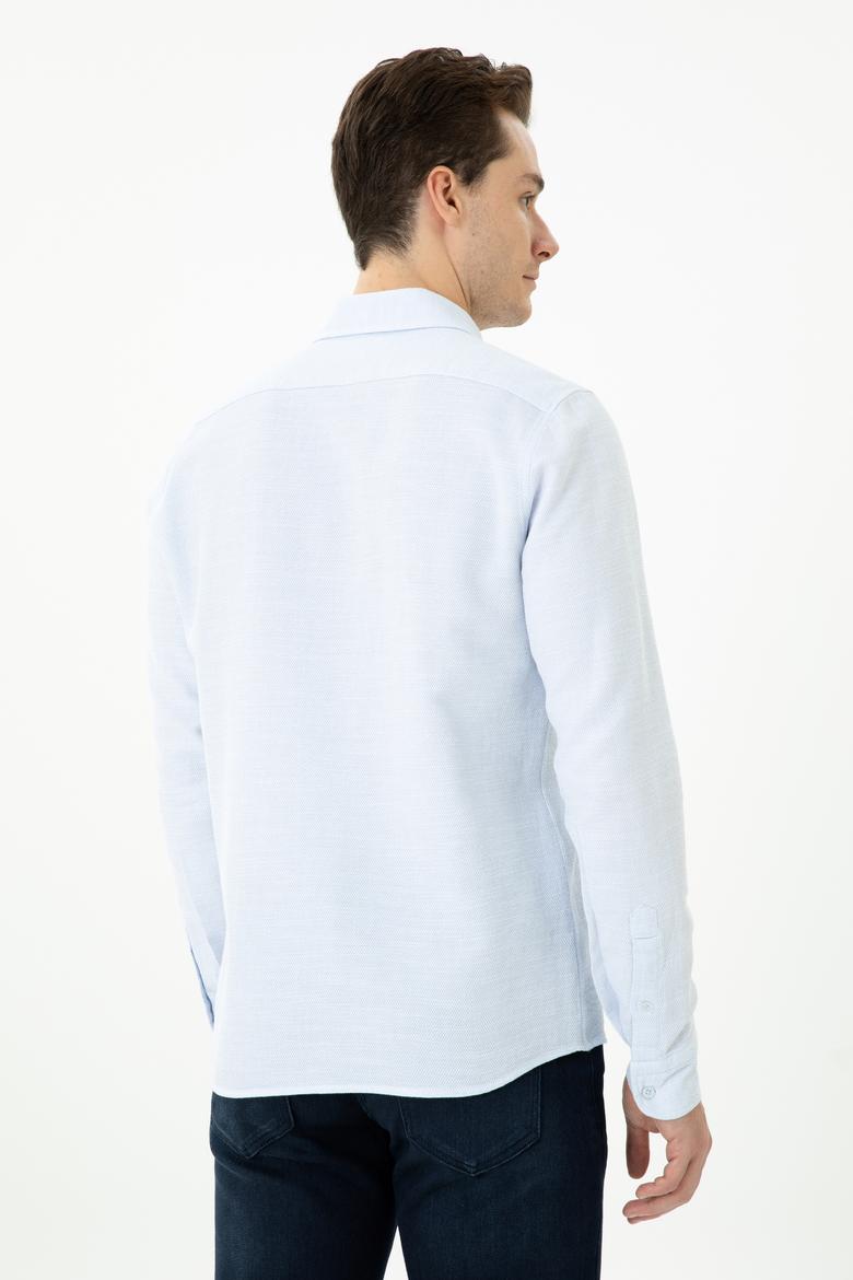 Erkek Açık Mavi Uzun Kollu Gömlek - 50263524004