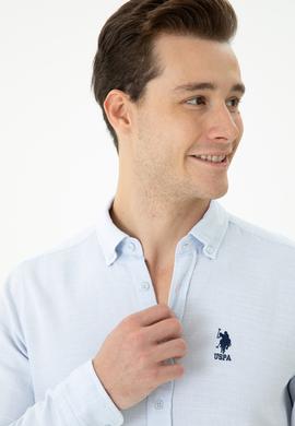 Erkek Açık Mavi Uzun Kollu Gömlek - 50263524004