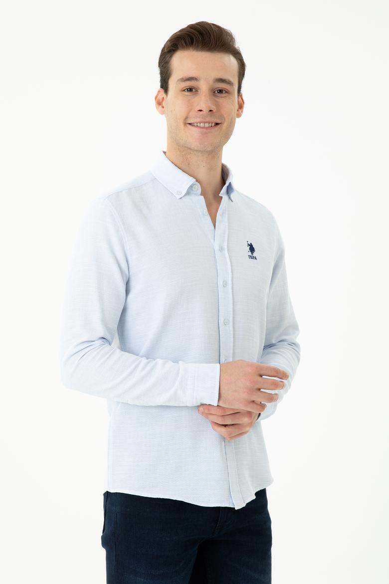 Erkek Açık Mavi Uzun Kollu Gömlek - 50263524004