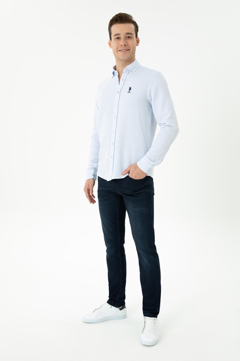 Erkek Açık Mavi Uzun Kollu Gömlek - 50263524004